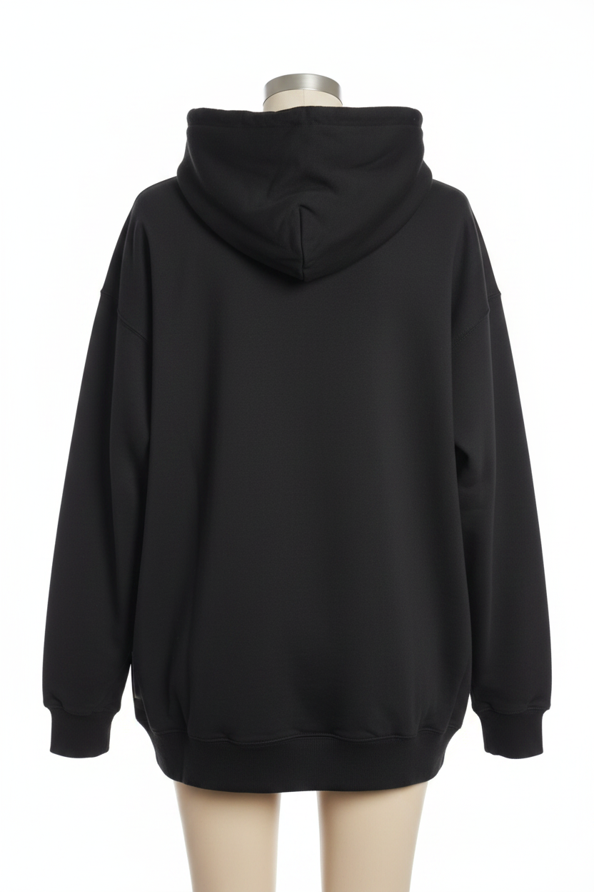Schwarzer Hoodie - Rückansicht