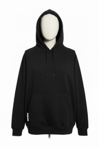 Schwarzer Hoodie mit Puppenkopf